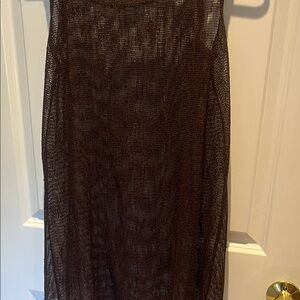 Jordan Taylor Brown Sheer beach/pool cover up